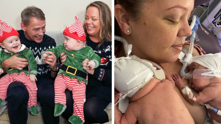UK’s most premature twins celebrate first Christmas at home
