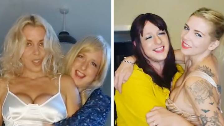 Woman and cross-dressing partner say they often get mistaken for two women on nights out