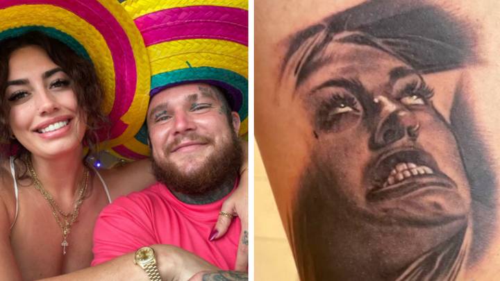 Man shocks his wife by getting unflattering picture tattooed onto his body