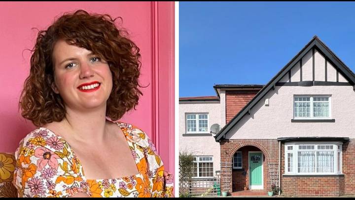 Woman lives in incredible all-pink house because she 'hates dull shades'