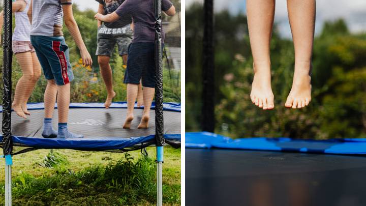 Woman left raging as neighbours' children use trampoline to stare into her house