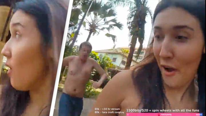 Streamer angrily chased by man after she refuses to sit with him at pool