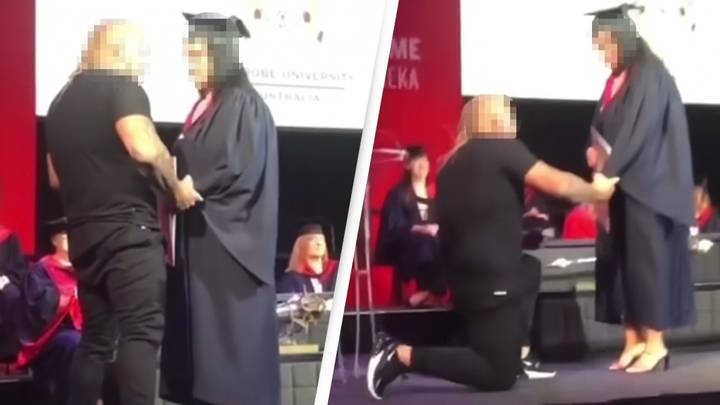 Man slammed for proposing to girlfriend during her graduation