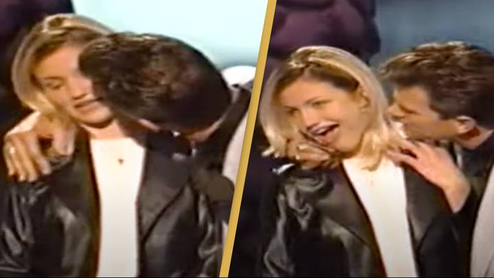 People are cringing at footage of Cameron Diaz being forcefully kissed at MTV Awards