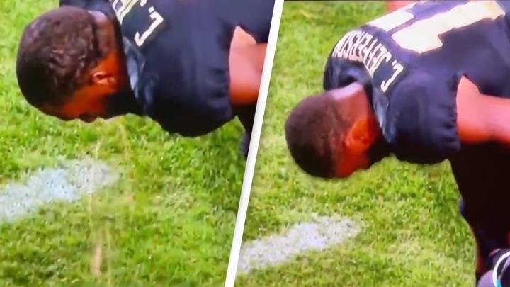 College footballer makes 72-yard touchdown and immediately throws up