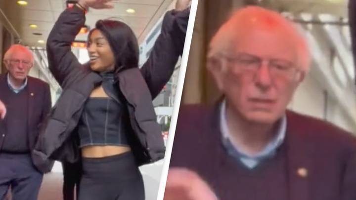 Bernie Sanders reaction goes viral as he accidentally walks into TikTok dance video
