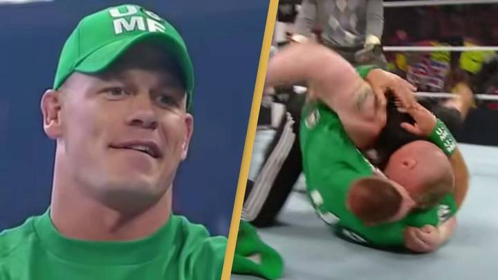 WWE fans think Brock Lesnar purposely busted John Cena's mouth open in legendary fight