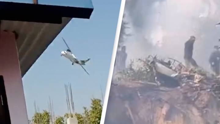Chilling footage captures doomed plane's final moments before shock crash left 68 dead