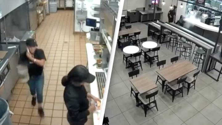 Shocking Moment As Taco Bell Manager Throws 'Boiling Water' On Customers Caught On CCTV