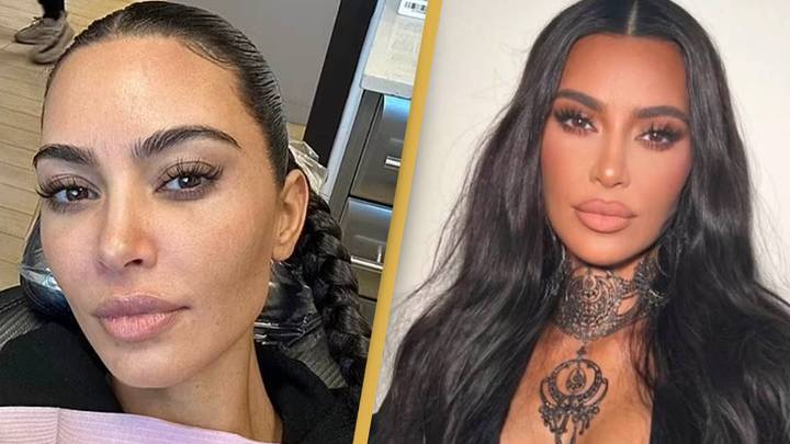 Kim Kardashian has been praised for sharing a selfie that doesn’t appear to have a filter on it