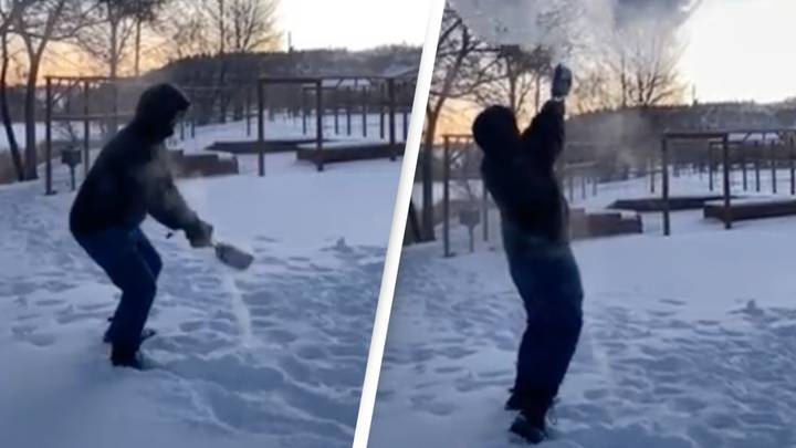 Boiling water instantly turns to snow as US faces -37C temperatures