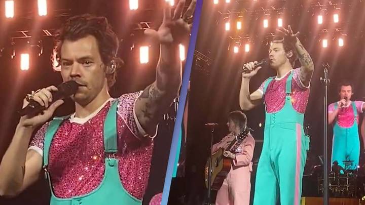 Harry Styles pauses concert as eight people faint in terrifying surge to the stage