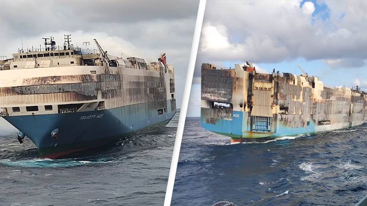 On-Fire Cargo Ship Carrying Nearly 4,000 Luxury Cars Sinks Into The Atlantic