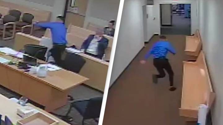 Murder suspect sprints out of courtroom after sheriff removes restraints
