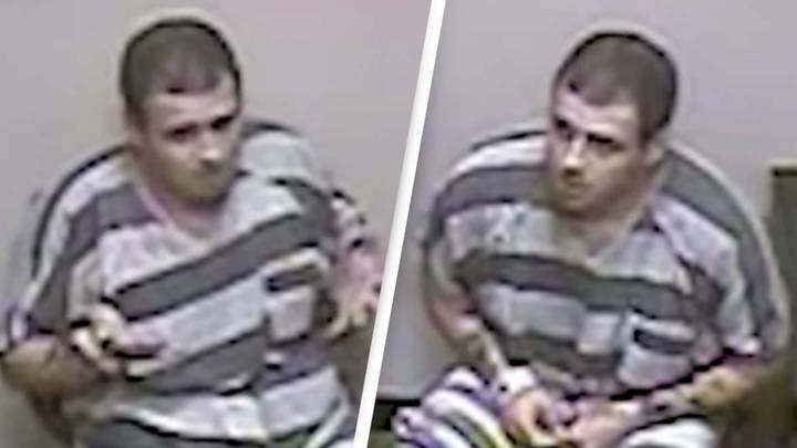 Man smirks and tells police 'I'm having a panic attack' after realizing he's been caught years after murdering woman