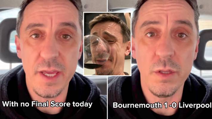 Gary Neville trolls Liverpool with ‘Final Score’ joke after shock Bournemouth win