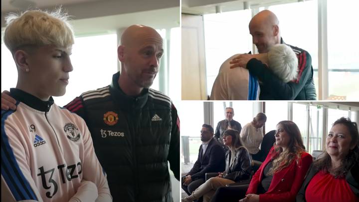 Erik ten Hag makes incredible speech to Alejandro Garnacho and his family after signing contract