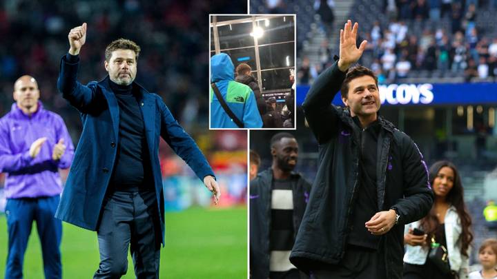 Spurs fans chanted Mauricio Pochettino's name after their Champions League elimination to AC Milan