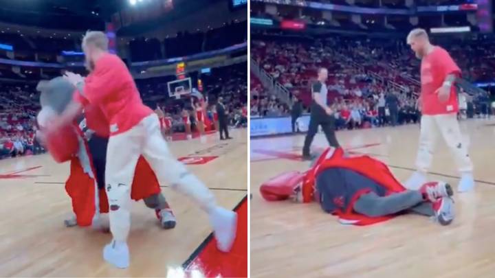 Jake Paul Knocks Out Houston Rockets Mascot With Brutal Right Hook