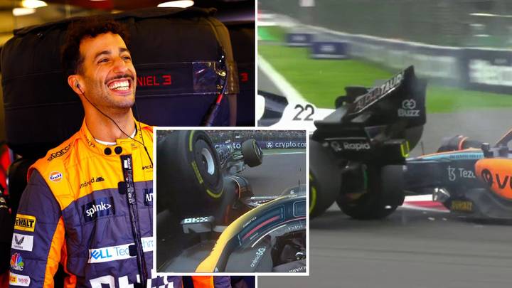 Danny Ricciardo Crying Daniel Ricciardo causes huge crash but goes on to complete one of his ...