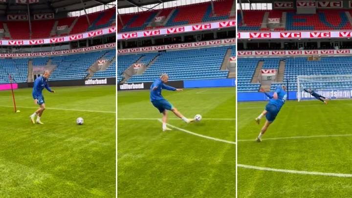 Erling Haaland Shows Off Weaker Right Foot In Norway Training, Generated So Much Power