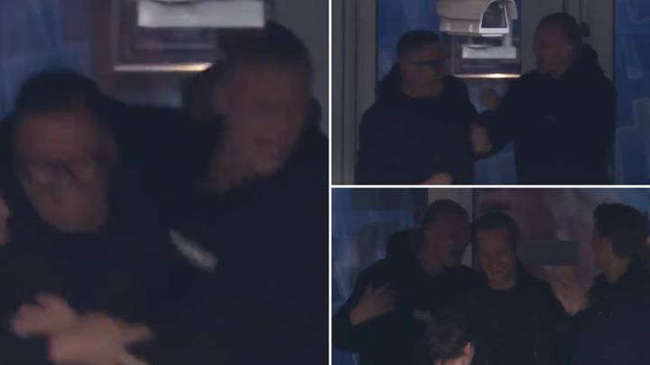Erling Haaland hilariously lost his head after Julian Alvarez equalised for Man City against Liverpool