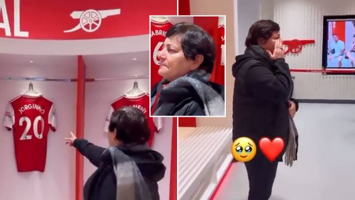 Jorginho's mother breaks down in tears after spotting her son's shirt in Arsenal dressing room
