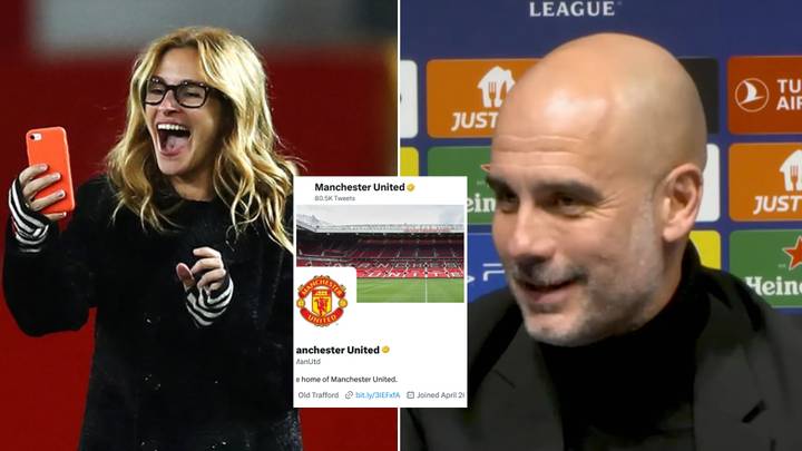 Man United's Twitter page hilariously respond to Pep Guardiola's Julia Roberts admission after Man City win