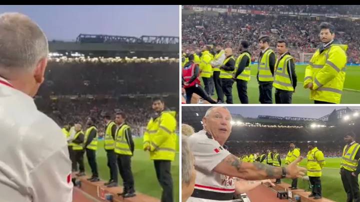 Man United fans fume after having to watch final stages of Chelsea game with stewards blocking view