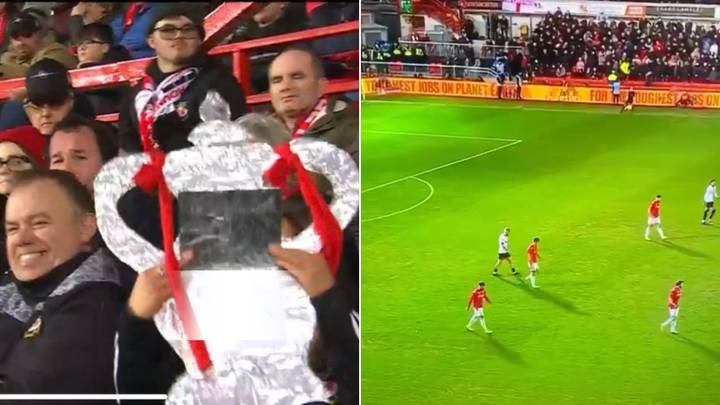 BBC forced to cut away from message on homemade FA Cup sign during Wrexham vs Sheffield United