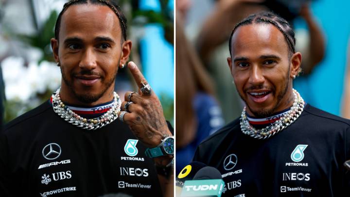 Lewis Hamilton Turns Up In All Of His Jewelry For Miami Grand Prix ...