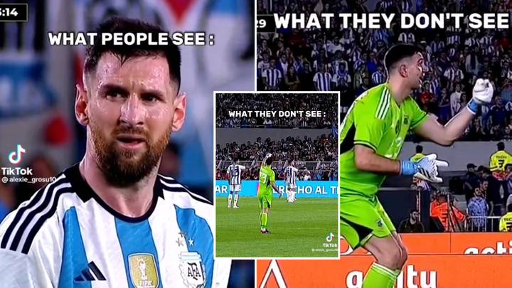 Footage shows the role Emiliano Martinez played in Lionel Messi's record setting free-kick vs Panama