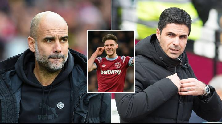 Arsenal fan's chance encounter with Pep Guardiola provides Declan Rice transfer clue