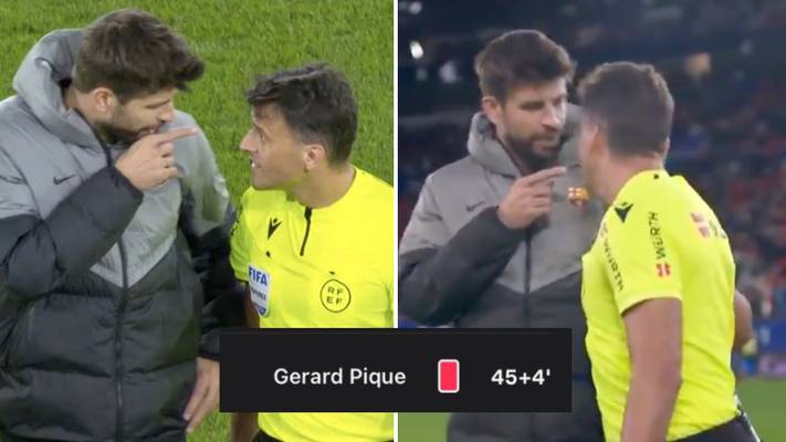 Gerard Pique sent off in his last ever game as a professional football player