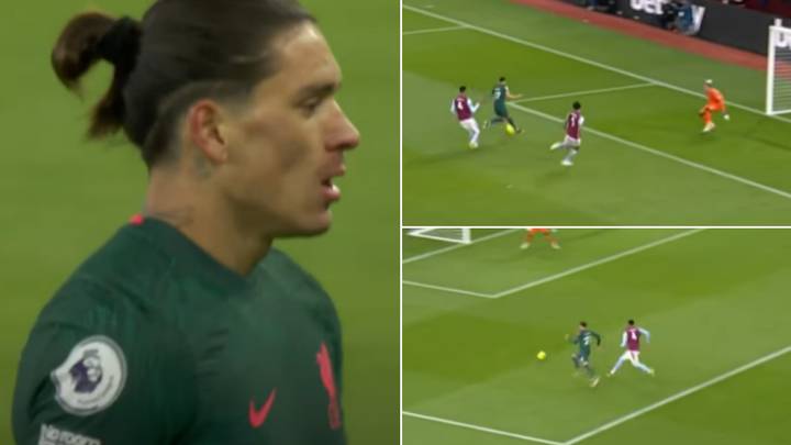 'Chaotic' compilation of Darwin Nunez's performance against Aston Villa shows he's a handful