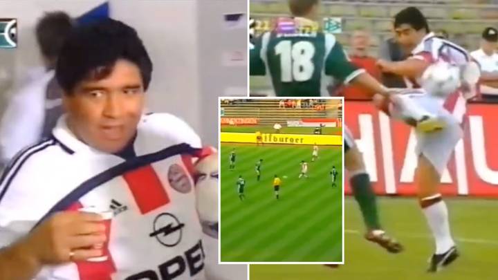 Diego Maradona once played for and captained Bayern Munich, the rare footage is fascinating