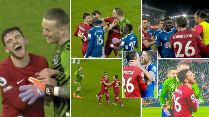 Andy Robertson rattled the whole Everton team and started a huge brawl being a massive sh*thouse