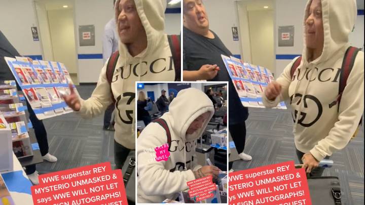 Unmasked WWE legend Rey Mysterio initially snubs fans' signing requests at airport due to 'company rule'