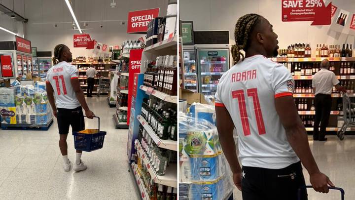 Adama Traore Shopping In Sainsbury’s Whilst Wearing Spain Kit With His Own Name On It Is A Vibe