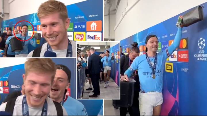 Jack Grealish gatecrashed Kevin De Bruyne's interview with his speaker, he's  a national treasure
