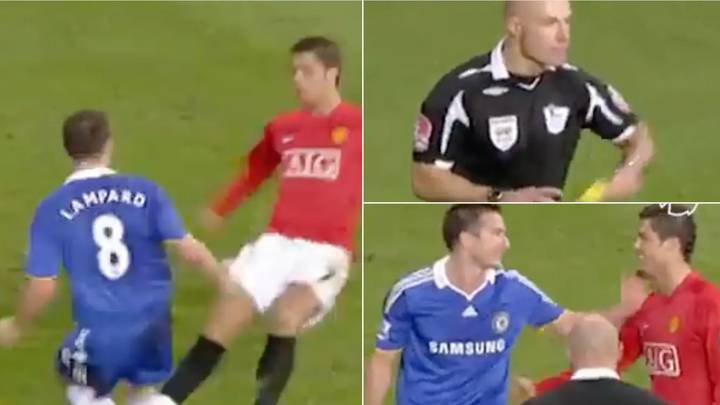 Video footage emerges showing Frank Lampard saving Cristiano Ronaldo from a sending off in vintage Manchester United Chelsea clash