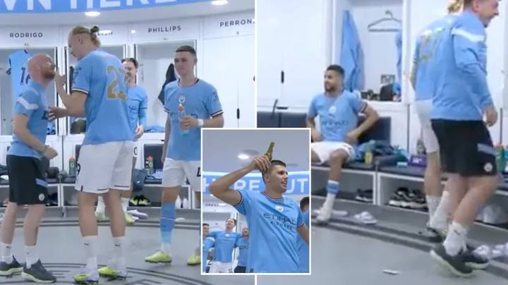 Man City mocked for dressing room vibes immediately after winning the Premier League title