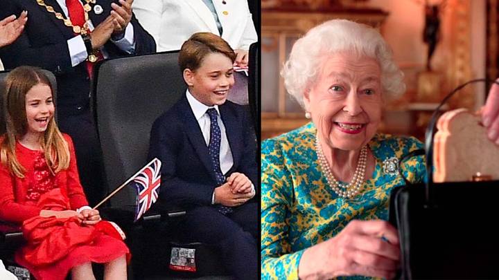 Prince George And Princess Charlotte React As Queen Whips Out Sandwich From Handbag