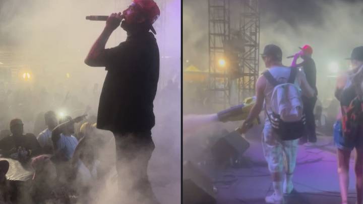 Rapper uses 'cannabis cannon' to blast weed smoke into crowd during ...