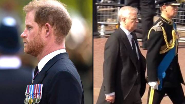 Prince Harry and Prince Andrew wore morning suits at Queen's procession