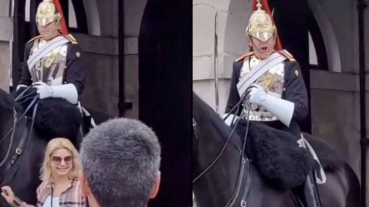 Tourist Screamed At By Queen's Guard After She Touches His Horse