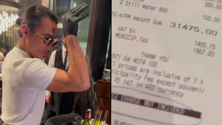 Diner who doesn't even eat steak racks up enormous £7,000 bill at Salt Bae's restaurant