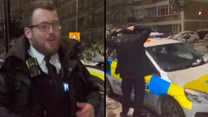 Officers praised for 'positive policing' after having snowball fight with residents