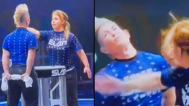 Flap Slapping Woman lands brutal slap at slapping championship