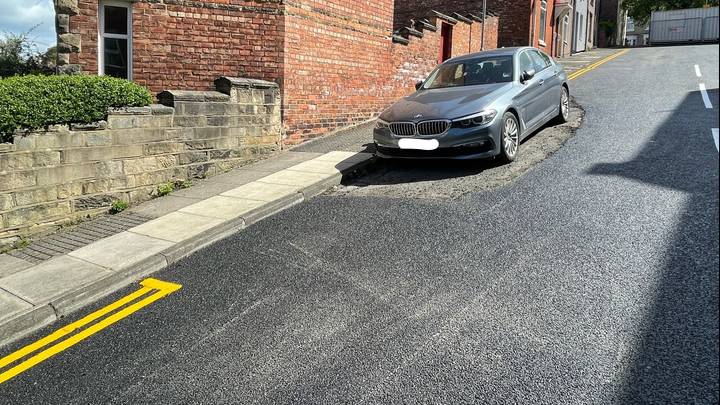 Road Resurfaced Around BMW After Driver Doesn't Move Car